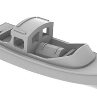 16 foot fast motor boat 1/350 x 4