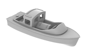 16 foot fast motor boat 1/350 x 4