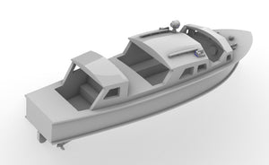 25 foot fast motor boat 1/350 x 2