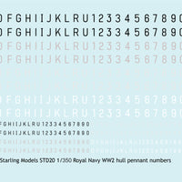 Royal Navy hull numbers 1/350