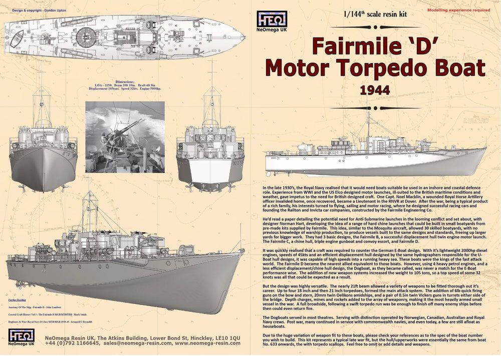 Fairmile D Motor Torpedo Boat 1/144