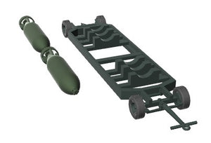 RAF 500lb bombs and trollies 1/144