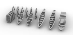 Royal Navy small warship boats set 1/350