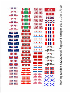 Naval flags and ensigns 1914-1945 1/350