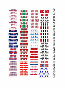 Naval flags and ensigns 1914-1945 1/700