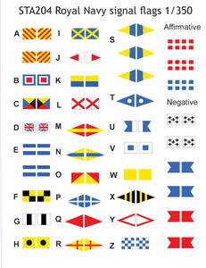 Royal Navy signal flags 1/350