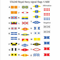 Royal Navy signal flags 1/600