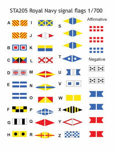 Royal Navy signal flags 1/700