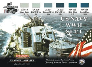 LifeColor U.S. Navy WWII Set 1 (22ml x 6)