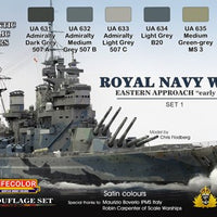 LifeColor Royal Navy WWII Eastern Approach - Early War Set 1 (22ml x 6)