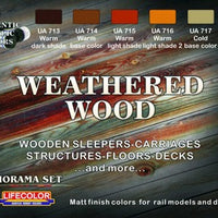 Lifecolor weathered wood paint set