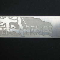 HMS Hermes nameplate