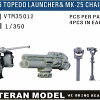 Mk-36 torpedo launcher and Mk-38 chain gun