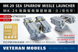 Mk-29 Sea Sparrow missile launchers