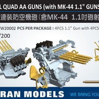 1.1" / 75 cal quad AAguns with Mk-44 director