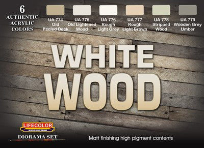 Lifecolor White Wood acrylic paint set
