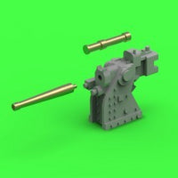 French training gun 90mm Model 1935 - used on Richelieu and Dunkerque class - (resin, PE and turned parts) - (4pcs)