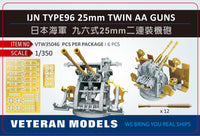 IJN Type 96 25mm twin AA guns 1/350
