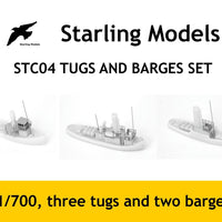 Tugs and barges set 1/700
