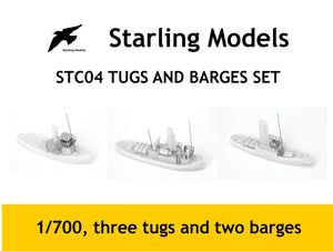 Tugs and barges set 1/700