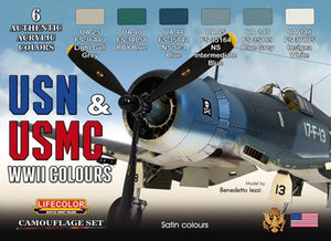USN and USMC WWII aircraft paint set