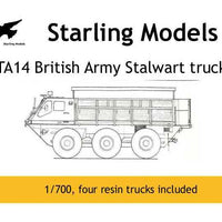British Army Stalwart trucks 1/700