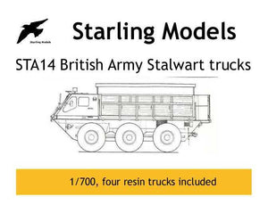 British Army Stalwart trucks 1/700