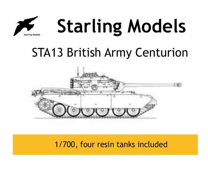 British Army Centurion tanks 1/700