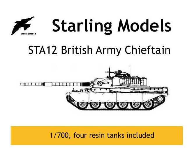 British Army Chieftain tanks 1/700