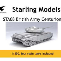 British Army Centurion tanks 1/350