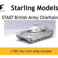 British Army Chieftain tanks 1/350