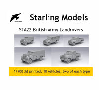 British army landrovers 1/700
