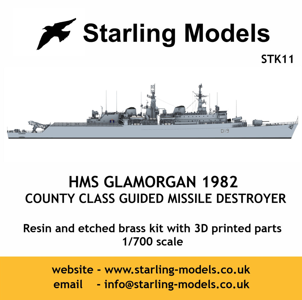 HMS Glamorgan, County Class guided missile destroyer 1982