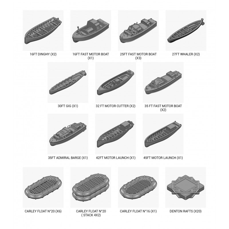 HMS Hood upgrade set 2 - boats