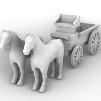 Horse and wagon set